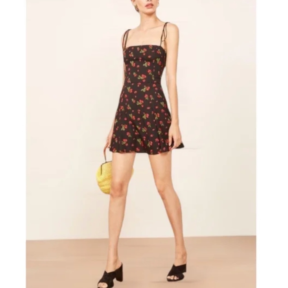 Reformation Presley Mini Dress Sz 2 Strawberry